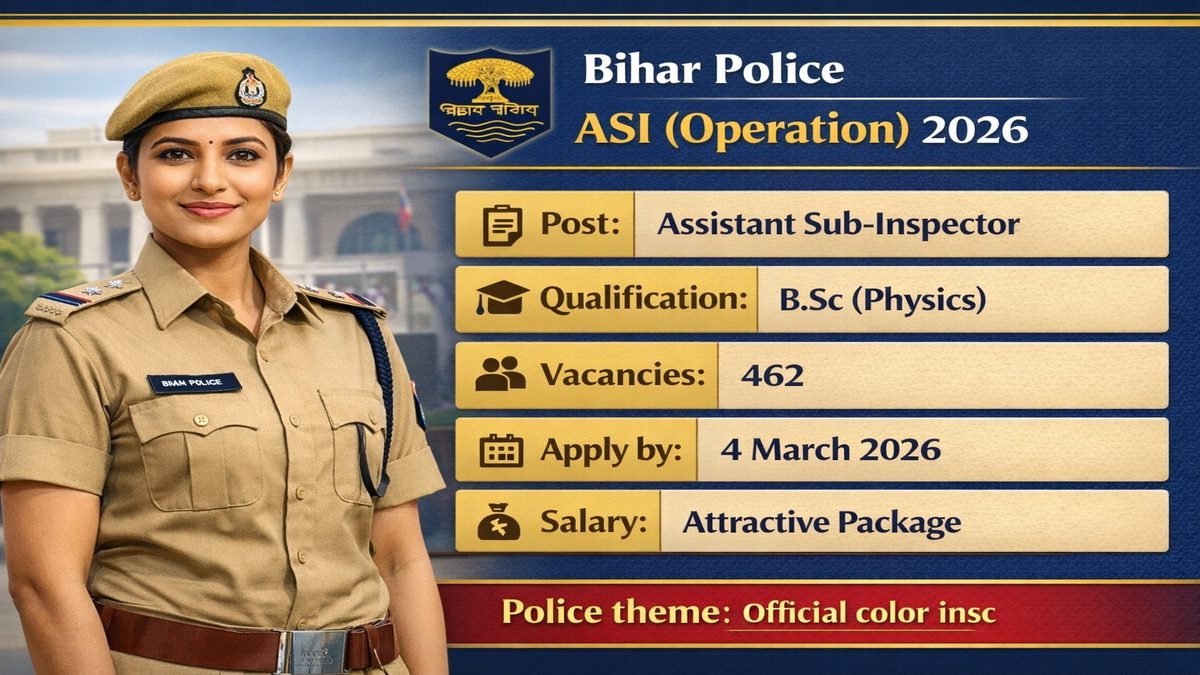Bihar Police BPSSC ASI (Operation) Recruitment 2026