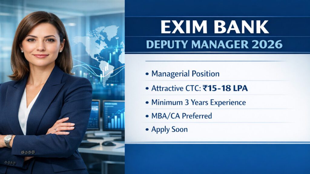 Exim Bank Deputy Manager Recruitment 2026