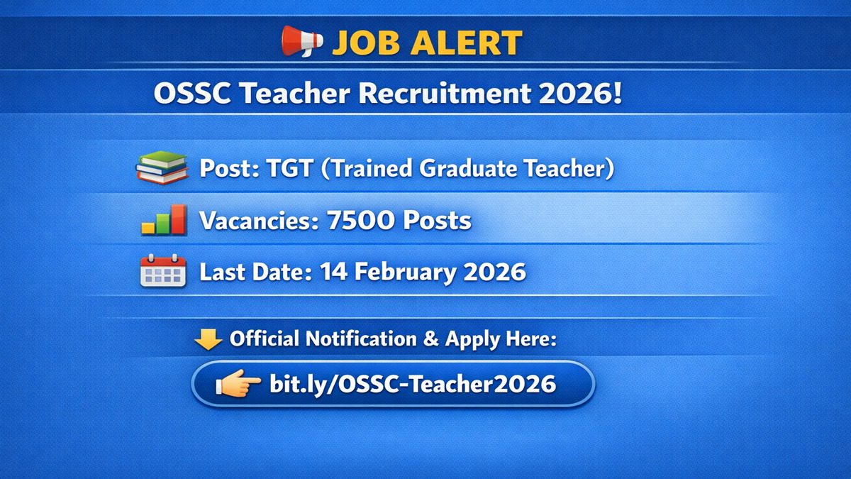 OSSC Teacher Recruitment 2026