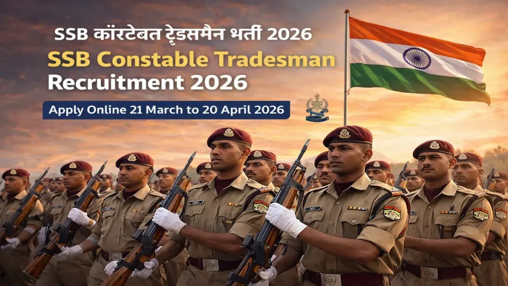 SSB Constable Tradesman Recruitment 2026: 827 Posts, Apply Online